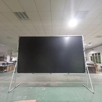 Bon prix Écran de projection de projecteur à pliage rapide en tissu avant/arrière de 180 pouces pour l'extérieur