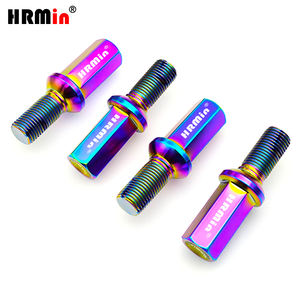 Hrmin कस्टम रंग टाइटेनियम स्क्रू व्हील बोल्ट M14 * 1.5 मिमी विस्तारित हेड ग्रा5 टाइटेनियम मिश्र धातु Ti-6Al-4V बॉल सीट स्थिति नई - Product Image 5