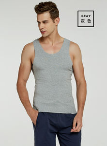 Camisetas sin mangas para hombre, chalecos ajustados, camisetas deportivas, camisetas de Modal de ocio, Camisetas interiores básicas, camisetas de gimnasio, Camisetas interiores informales - Product Image 4