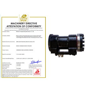 Actionneur hydraulique rotatif GJEM GJRA 3200 3200NM 180 degrés pour excavatrices de 5 à 8 tonnes avec glissière hélicoïdale - Product Image 2