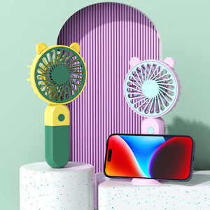 Mini ventilador recargable de escritorio, portátil, USB, para estudiantes, para exteriores, con diseño de dibujos animados, ideal para regalo. - Product Image 3