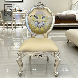 Ensemble de table et chaises de salle à manger de luxe français, armoire à vin en <span class=keywords><strong>acajou</strong></span> massif sculpté à la main, finition <span class=keywords><strong>feuille</strong></span> d'or champagne, design antique - Product Image 6