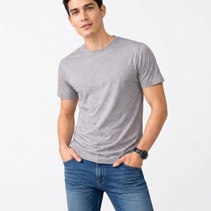 Camiseta de Manga Corta para Hombre, 100% Algodón Jersey, Corte Ajustado, Casual, Transpirable, de Secado Rápido, con Estampado Sólido, 120g - Product Image 1