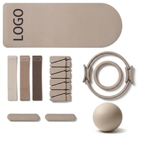 COMANA Premium Pilates Original Factory Pilates Set with Ring Yoga Roller Matte Ball Fabric Resistance Bands Free Weights