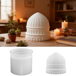 2 modèles de moules à bougies en silicone Dôme Culturel et Bâtiment Célèbre, pour cire de soja, décoration intérieure DIY et moulage d'aromathérapie - Product Image 3