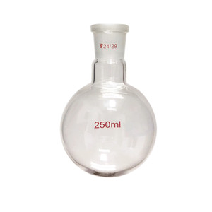 2024 nuevo matraz de vidrio de ebullición KRC con forma redonda laboratorio químico cuello largo 100ml - Product Image 1
