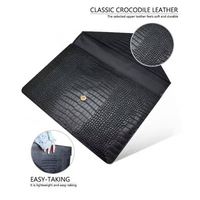 Housse d'ordinateur portable et étui pour tablette en cuir PU écologique, moderne, légère, motif crocodile, étanche, antichoc, avec fermeture à bouton