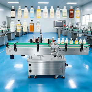 Máquina Aplicadora de Etiquetas Automática para Botellas de Vidrio, Etiquetado Envolvente Lateral, PLC + Pantalla Táctil, Motor de Alta Velocidad, Etiquetado de Alta Precisión - Product Image 1