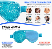Masque oculaire rafraîchissant OEM Ice Pack Factory, compresse chaude et froide en peluche pour soulager la douleur, masque oculaire en gel froid avec perles de gel