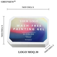 9 couleurs dégradé peinture Ombre Gel Nail Art OEM ODM Palette de couleurs Pat Pat Nail Art Ombre Gel 9 fentes Pudding Nail Gel Palette