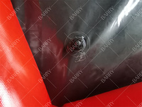 Bon marché Prix souple PVC rouge gonflable tapis de lavage de voiture nettoyage Garage tapis de confinement de sol en plastique