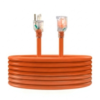 Rallonge électrique transparente robuste avec éclairage NEMA 5-15P vers 5-15R pour camping-car