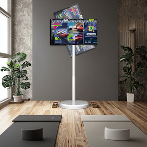 Hot Selling 21.5 Inch White Touch Screen Android 15 HD 1080p LCD LED <b>Portable</b> Smart <b>TV</b> With 4G+64G Rechargeable Wheels 21.5 Inch - Product Image 1