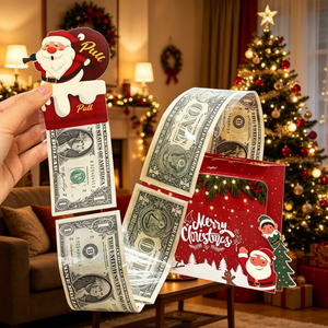 Novità per Regali Natalizi, Porta Soldi Creativo a Forma <span class=keywords><strong>di</strong></span> Babbo <span class=keywords><strong>Natale</strong></span>, Scatola Sorpresa per Contanti Natalizia - Product Image 1