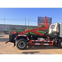 Camion benne de chantier Shacman 4x2 5 tonnes 6 tonnes avec bras de ramassage, camion poubelle, camion à bras articulé, vente en gros