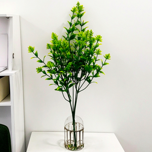 Piante Artificiali <span class=keywords><strong>di</strong></span> <span class=keywords><strong>Pioppo</strong></span> Verde all'Ingrosso, Decorazione Ecologica e Durevole per Casa, Parete, Scrivania, Matrimoni e Capodanno - Product Image 1