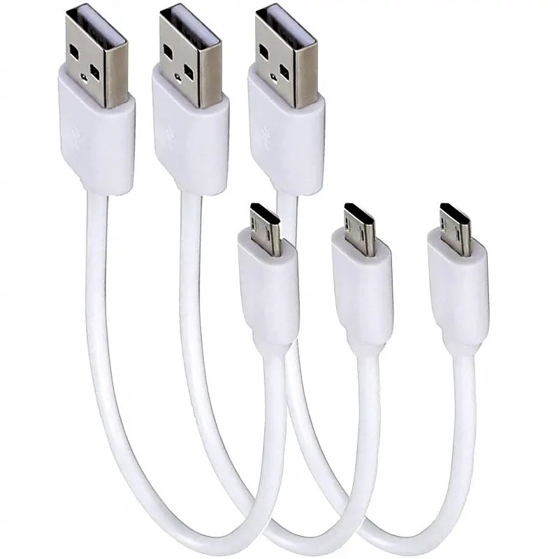 White Micro USB Data Charging Cable