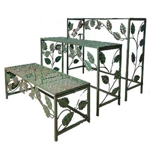 Estante para <span class=keywords><strong>Macetas</strong></span> <span class=keywords><strong>de</strong></span> Flores Estilo Americano Rústico, Retro, <span class=keywords><strong>de</strong></span> Varias Capas, con Forma <span class=keywords><strong>de</strong></span> <span class=keywords><strong>Escalera</strong></span> <span class=keywords><strong>de</strong></span> Mariposas, para Balcón y Sala <span class=keywords><strong>de</strong></span> Estar - Product Image 5