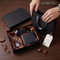 Coffret Cadeau de Luxe pour les Fêtes, Coffret Cadeau Exquis et Créatif pour Homme, Ensemble Ceinture, Portefeuille, Montre, Cadeaux pour les Demoiselles d'Honneur