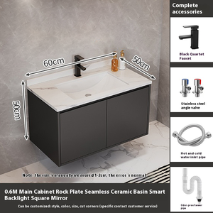 Hot Sale Modern <strong>Bathroom</strong> Vanities Sets With Light Smart Mirror and Basin <strong>Ready</strong> <strong>Made</strong> Led Mirror <strong>Bathroom</strong> Cabinet - Product Image 6