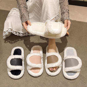 Pantuflas Planas de PVC al por Mayor, Pantuflas de Franela de Moda para Mujer con Inventario al por Mayor - Product Image 2