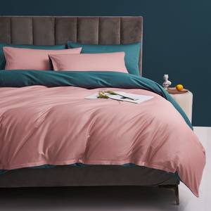 Set di fogli di piumino estivo personalizzati all'ingrosso Duplex di colore solido lavato tra cui quattro cappelli da letto - Product Image 3