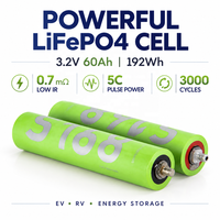 Batterie LiFePO4 cylindrique BSY 3.2V 60Ah 192Wh 0.7mR à faible IR, impulsion 5C avec bornes M12, 3000 cycles, pour VE et VR, S168 60280