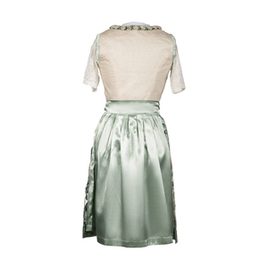 OEM <b>Women</b> Traditional Dirndl <b>Dress</b> Floral Embroidered Fitted Bodice Knee Length A Line Skirt Short Sleeve <b>Vintage</b> Style - Product Image 4