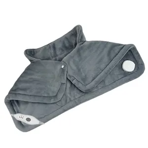 Heating Pad Suitable For Shoulder And Neck Support Quick Heating Flannel Washable Gray