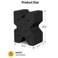 Bloc de support stabilisateur en mousse EVA en forme de X, 8,3x6,1x4,1 pouces, X-Block Rest, léger, antidérapant, universel, EDC, extérieur
