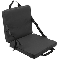 Coussin pliable portable pour l'extérieur, siège multifonctionnel pour cabine et stade avec dossier et poches