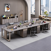 Bureau de travail modulaire durable pour employés, table de poste de travail pour personnel de bureau, taille personnalisée disponible