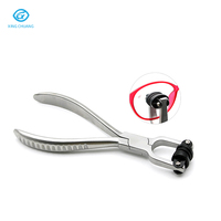 Pince à bec aiguille pour outil de réparation d'atelier de lunettes optiques avec coussinet nasal et anneau de miroir