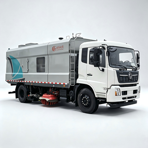 Camion balayeuse autolaveuse 12M3 avec rouleaux broyeurs intégrés pour l'élimination des saletés tenaces et des traces de pneus, véhicule de nettoyage en profondeur pour sols denses - Product Image 1