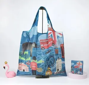 Hediyelik eşya için özelleştirilmiş geri dönüşümlü naylon/Rpet çanta 3D fermuarlı çanta yeniden alışveriş hediye saklama torbaları