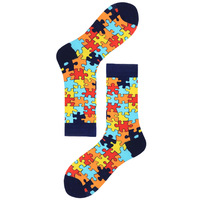 Chaussettes longues à motifs amusants, vente en gros, chaussettes de compression originales personnalisées pour hommes et femmes, chaussettes unisexes, chaussettes originales