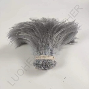Vente directe usine – Plumes de coq blanches de 5-6 pouces enfilées pour la pêche à la mouche, la décoration et la vente en gros - Product Image 5