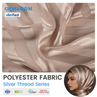 Voile Hijab en Chiffon Jacquard Métallique Respirant 100% Polyester Or Rose Argenté Premium B6 pour Usage Quotidien Musulman OEM/ODM