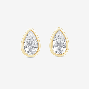 Boucles d'oreilles clous style hip-hop en argent sterling 925 plaqué or 18 carats avec moissanite solitaire sertie griffe pour femmes et hommes - Product Image 1