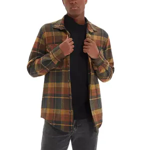 2024 Fashion Wholesale High-quality Professional Design Shirts Plaid Men's Flannel Shirt OEM Custom Soft Vintage Flannel Men shi