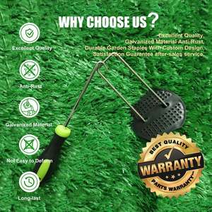 50 pièces agrafes de paysage galvanisées 6 pouces agrafes de jardin résistantes aux mauvaises herbes barrière tissu couverture de sol clôture décorations extérieures - Product Image 2