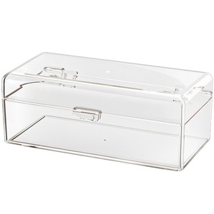Acrylic <b>Makeup</b> Organizer With Compartments For Powder Puff Brush Lipstick Storage Beauty Sponge Holder Cosmetic Storage <b>Box</b> - Product Image 5