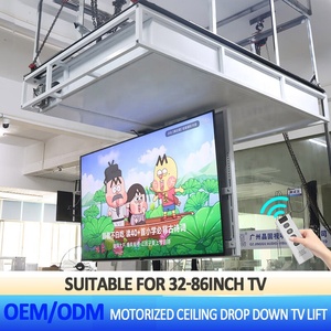 Support de télévision motorisé encastré JGST personnalisé de 43 à 86 pouces, pliable, orientable et escamotable pour plafond - Product Image 2