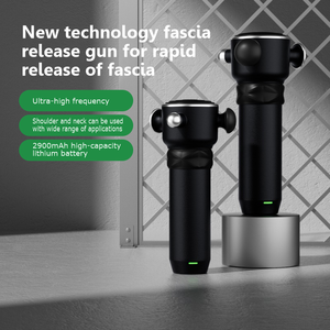 Deep Tissue Vibrating Cordless <b>Massage</b> Gun Muscle Pain Relief Fascial Binding Trigger Point Therapy Body 4 <b>Heads</b> Timing Control - Product Image 3