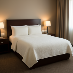 Juego de Edredón Doble Db Cream con Patrón Geométrico, Relleno de Algodón, Impermeable, para Hoteles, Uso en Todas las Estaciones - Product Image 2