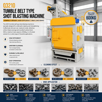 Machine de sablage à bande tournante CE Q326 3000 kg, robuste, en acier Mn13, avec PLC, pour fonderie, pièces moulées automobiles, moteurs, boîtes de vitesses, pompes