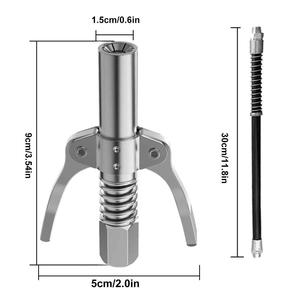 Acoplador de pistola de engrase de doble mango de alta presión con manguera, boquilla de engrase para engrasar equipos mecánicos - Product Image 2