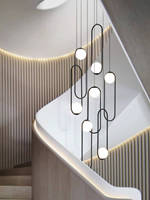 American New minimalista negro moderno techo LED Villa sala de estar candelabro de cobre restaurante bar lámparas decorativas de mesa larga