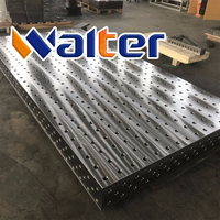 Table de soudage en fonte 3D robuste avec plaques d'outillage de 16 mm haute précision pour gabarits et fixations