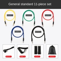 11 pièces 100 livres TPE corde élastique ensemble Fitness Tension costume pour chien Yoga et entraînement musculaire bandes d'exercice efficaces
